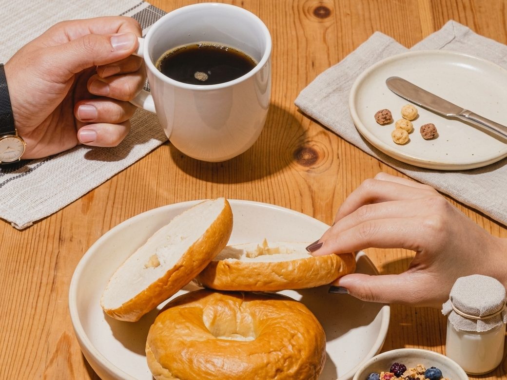 Complimentary fresh bagels and coffee for direct cottage bookings